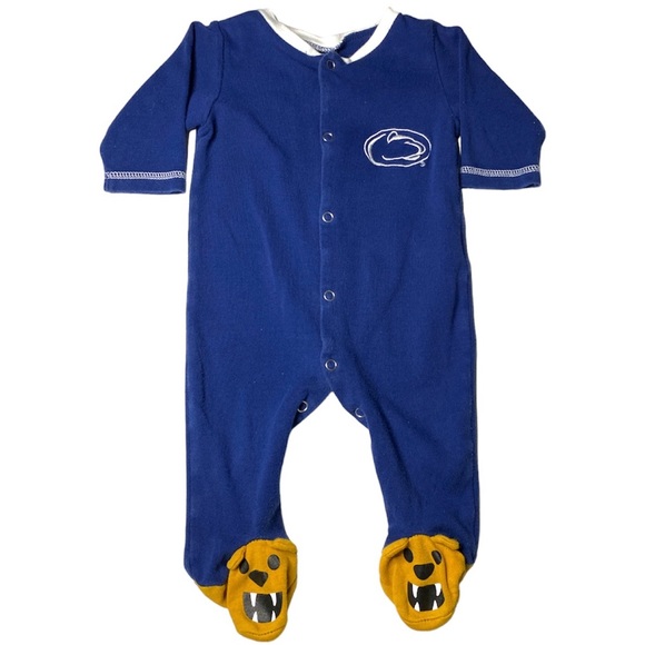 Zoozatz Other - Zoozatz Penn State University Nittany Lions Navy Blue Snap Sleeper Size 6M